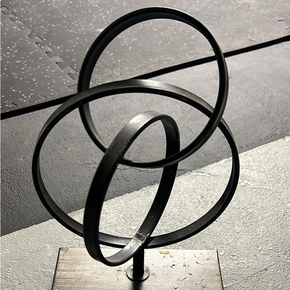 Modern Black Metal Sculpture